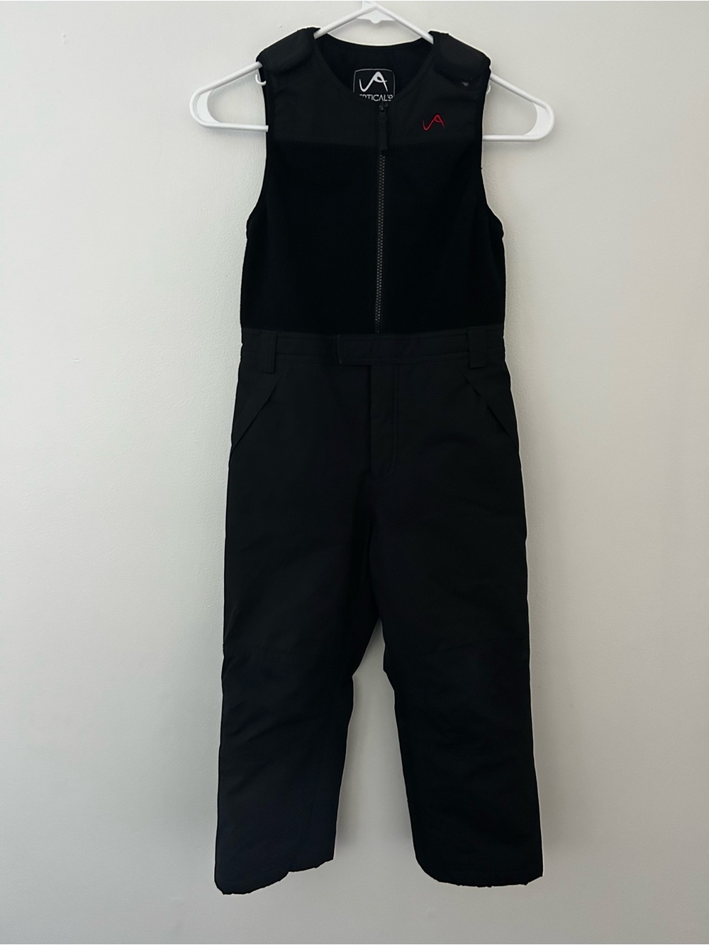 Kids Black Snow Bib by VA - Insulated Winter Overalls